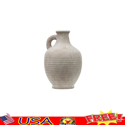 Indoor Ceramic Handled Jug Antique Style European Decor  7 Inch