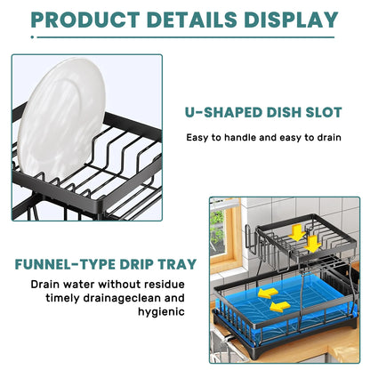 Large 2-tier dish drying rack,Metal