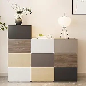 Modern Nightstand Stackable Storage Drawers,Cabinet,