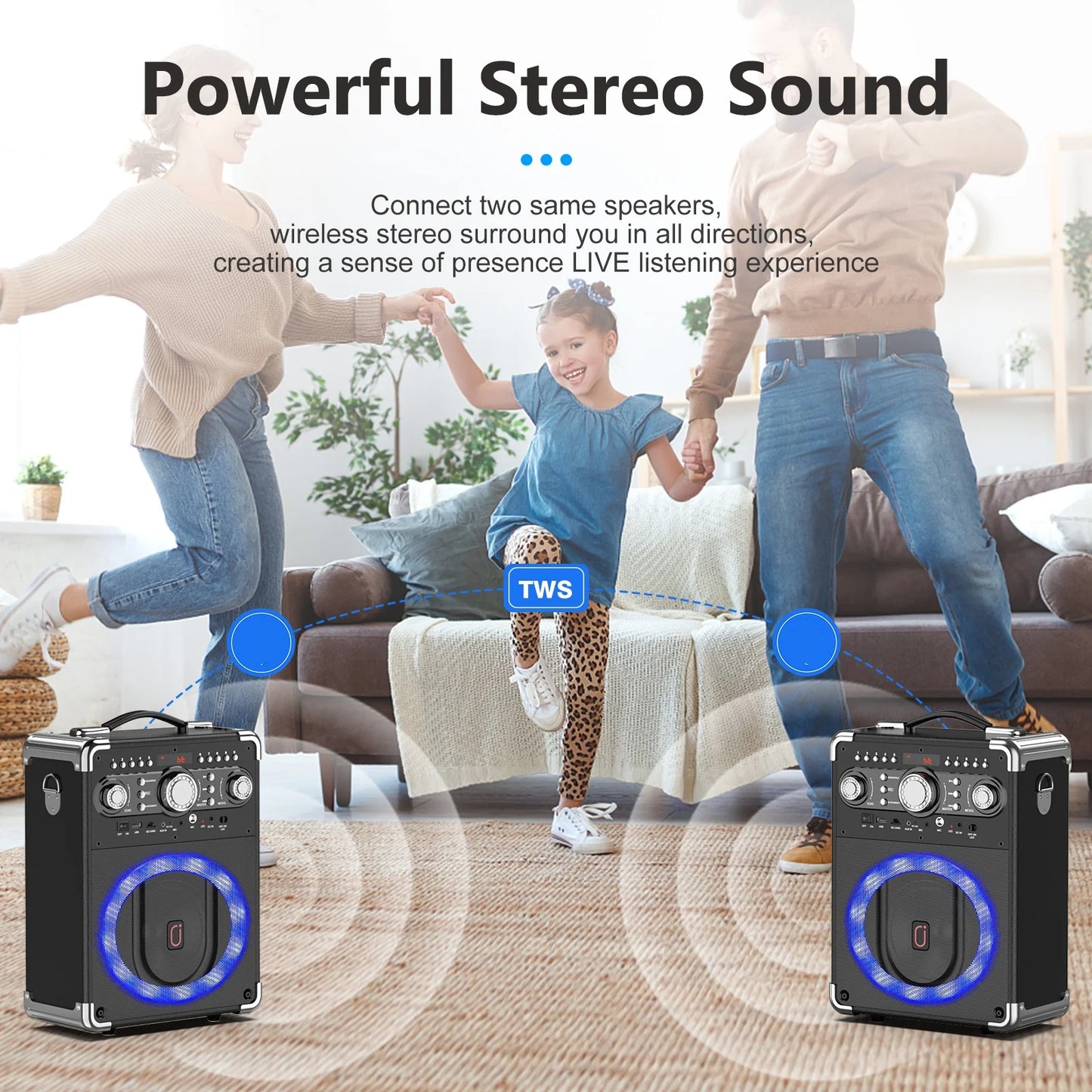 Portable Karaoke  Bluetooth Speaker, Suitable for Outdoor Activities, Parties