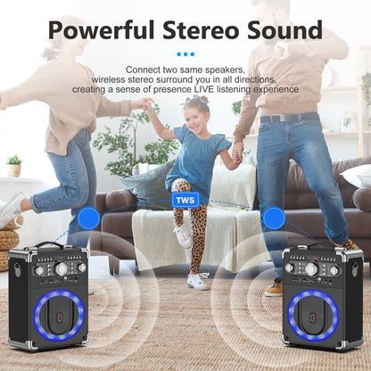 Portable Karaoke  Bluetooth Speaker, Suitable for Outdoor Activities, Parties