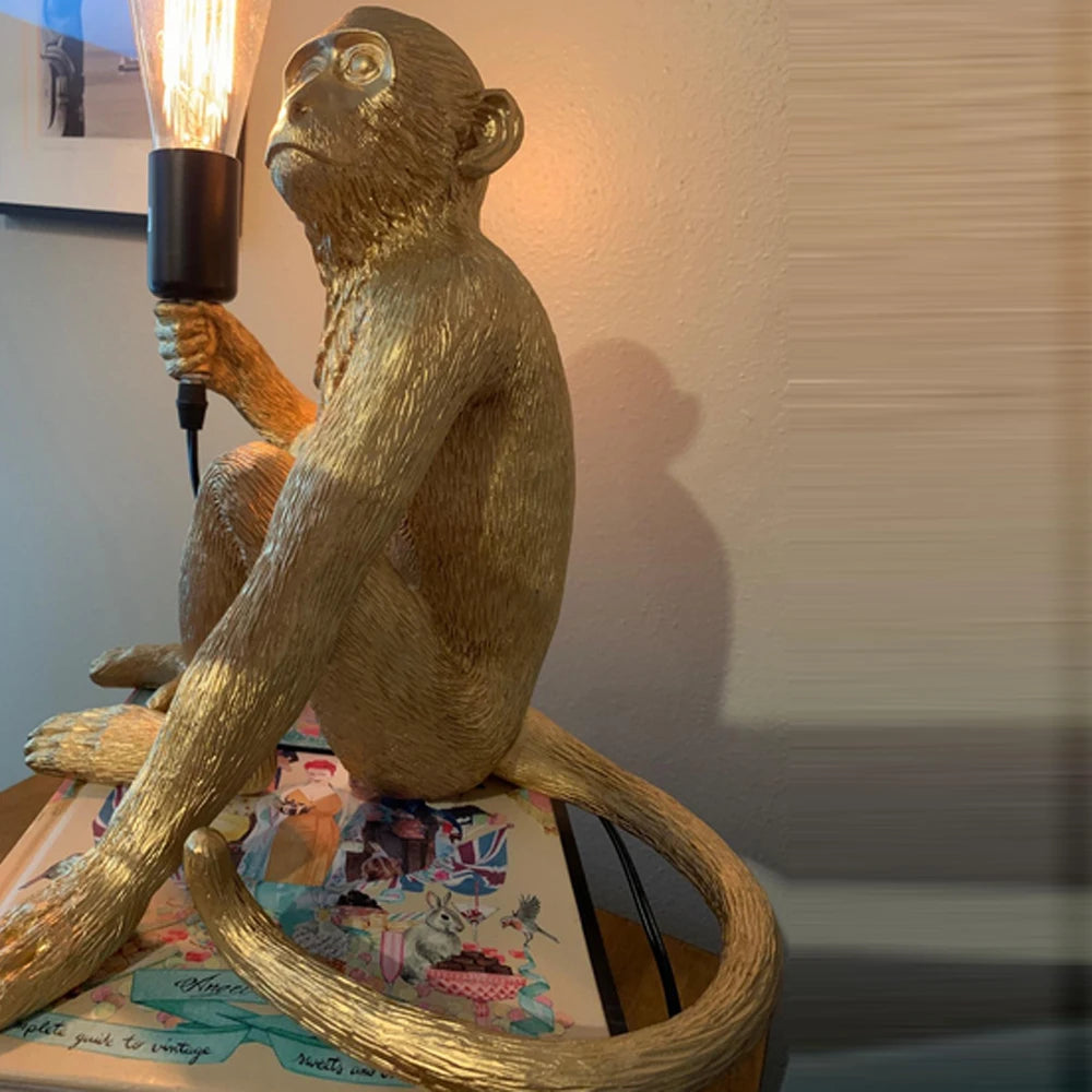 Sitting Monkey Light Indoor Table Lamp