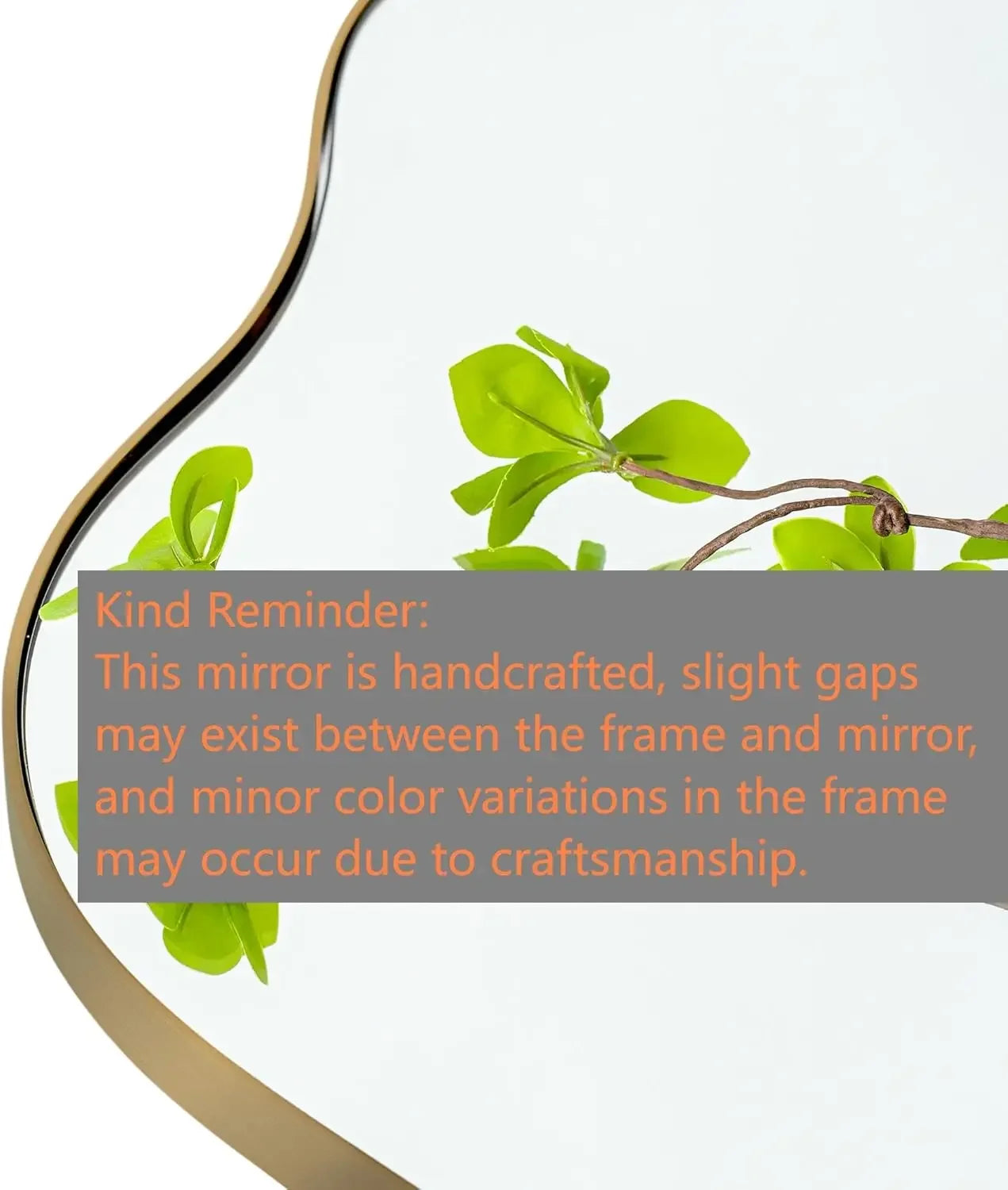 Mirror Decorative, 20x36" Antique-Gold Asymmetrical Abstract Mirrors