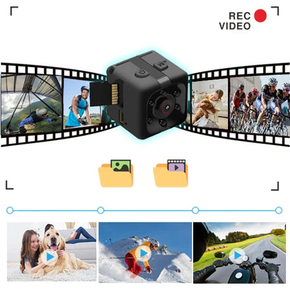 Mini, Camera 1080P, Nanny Cam Full HD with Night Vision, Motion Activation