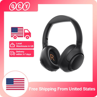 Wireless Headphones Bluetooth 5.4 Hi-Res Audio Over Ear Noise Cancellation