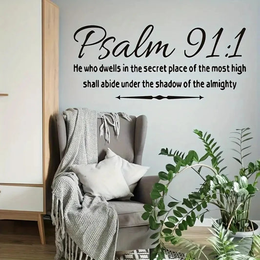 Psalm 91:1 Bible Verses Wall Decals