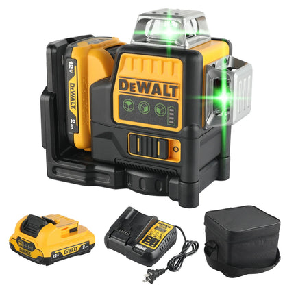 Dewalt DW089LG 12V Lithium Green Laser Level - 3 Sided 360° Vertical & Horizontal,