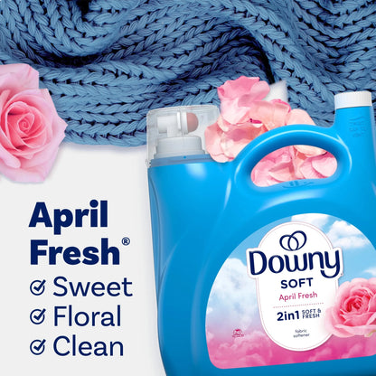 Liquid Laundry Fabric Softener, April Fresh Scent, 140 fl oz, 190 Loads
