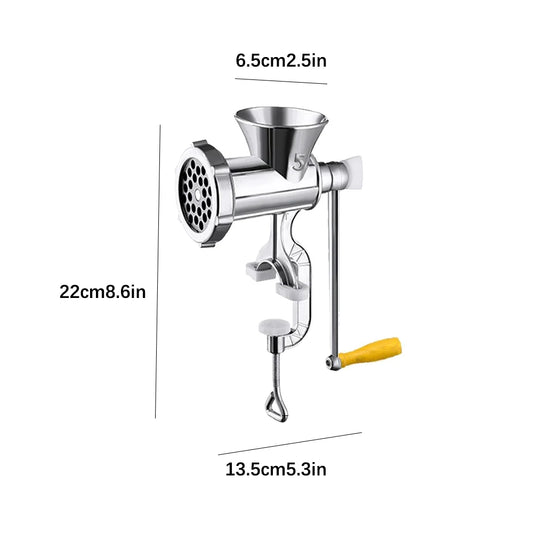 Stainless Steel Manual Meat Grinder, Multifunction Pasta Maker