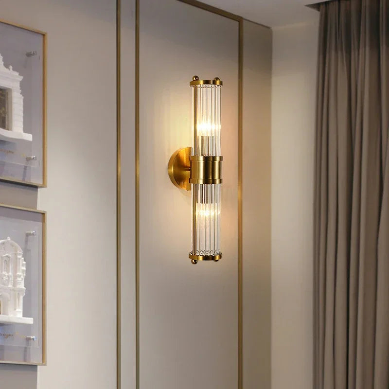 Modern Luxury Led E14 Crystal Wall Lights Bedroom.  Hallway