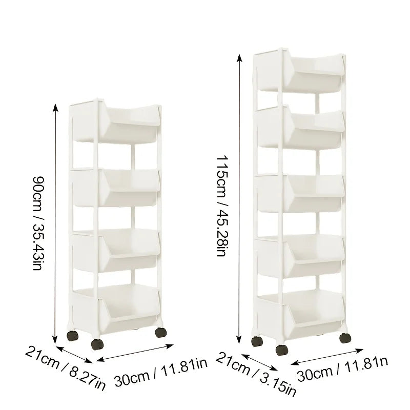 5-tiers storage shelves ,  rolling cart,organization and storage,
