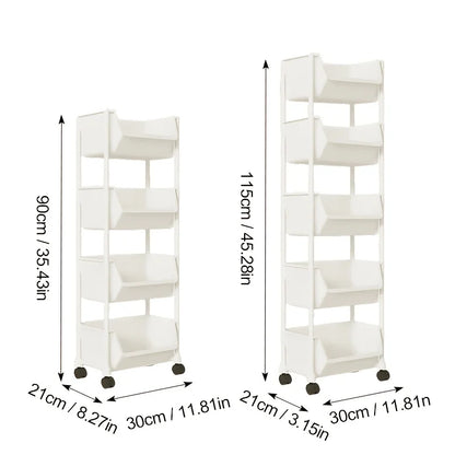 5-tiers storage shelves ,  rolling cart,organization and storage,