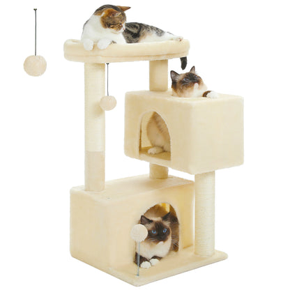 Multi Level Cat Tree Tower,  Large Condo for Indoor Kitten Bed