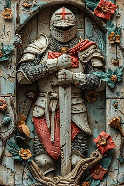 Vintage Metal Knight Assassin Sign