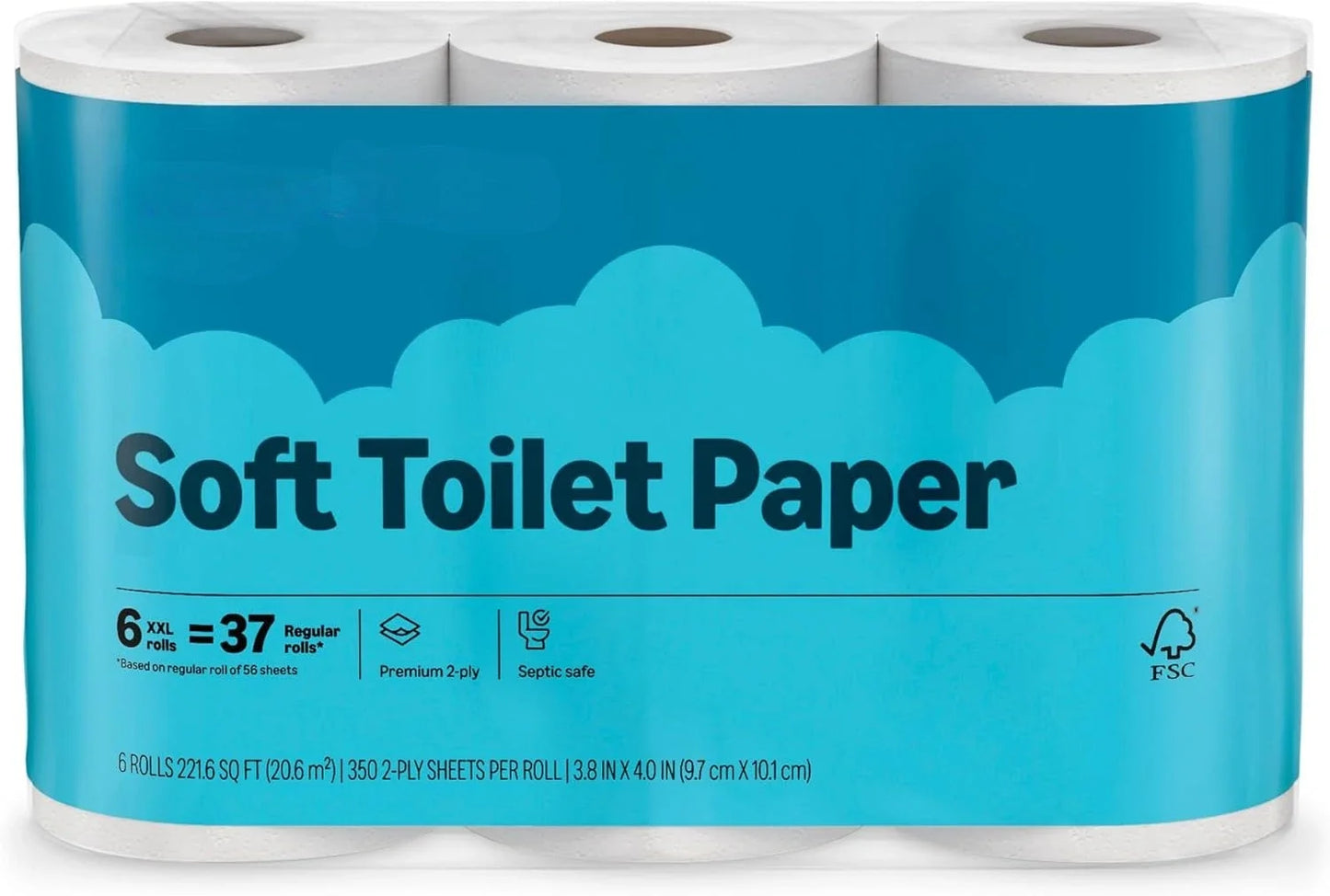 2-Ply Soft Toilet Paper, 30 Rolls, Packaging May Vary