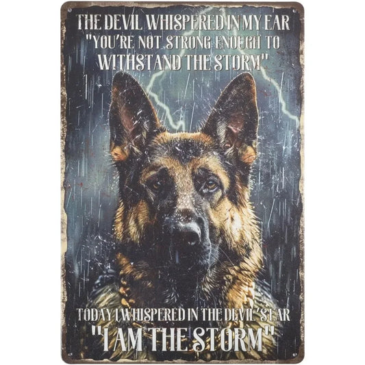 German Shepherd  Sign Vintage Metal Wall Decor