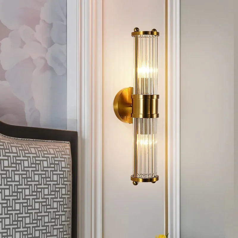 Modern Luxury Led E14 Crystal Wall Lights Bedroom.  Hallway