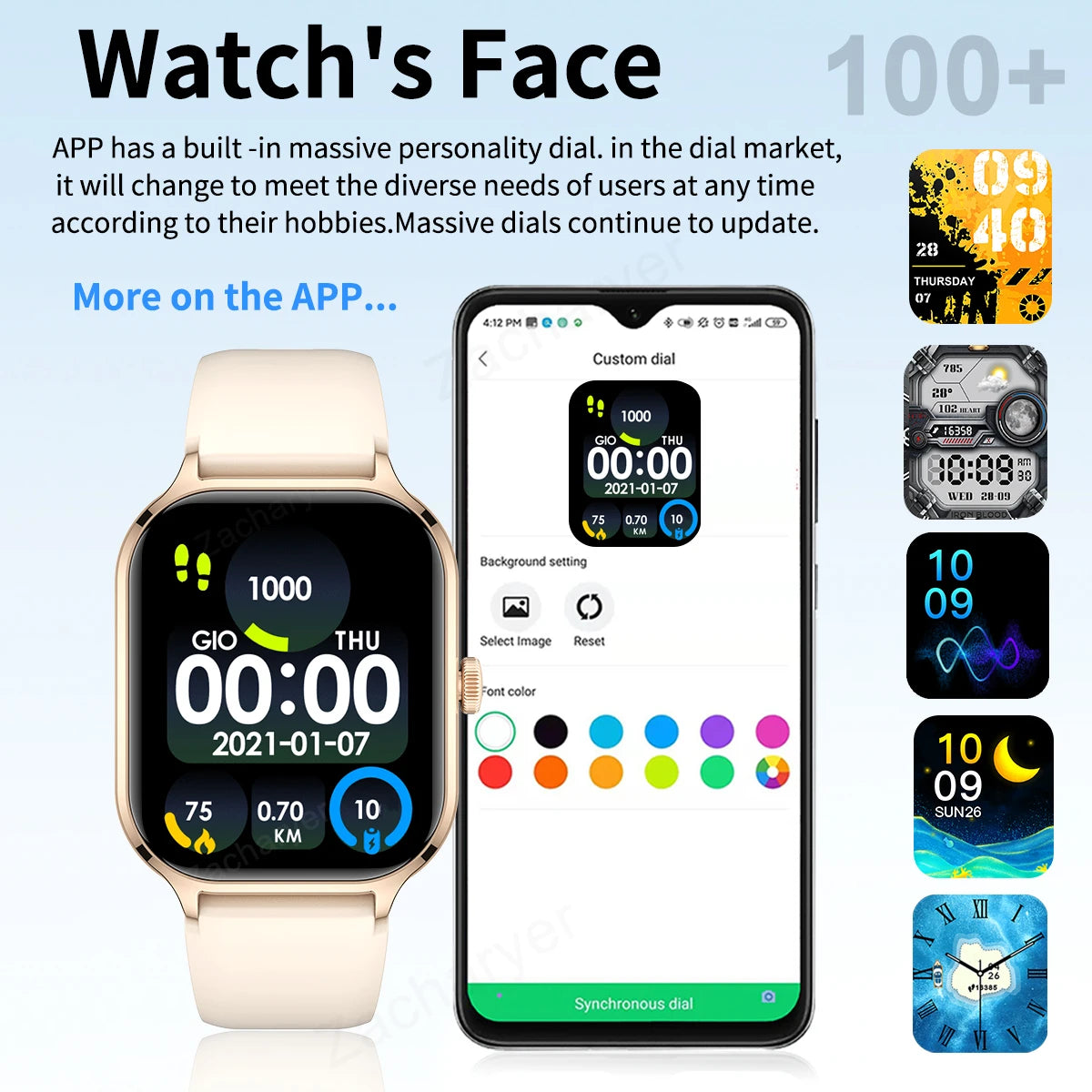 2025 Smart Watch, Wireless Dialing, Multiple Sport Modes, Various App ,Phone/Android