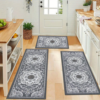 3 pcs set floor mat Bohemian style rugs kitchen carpet Non-slip