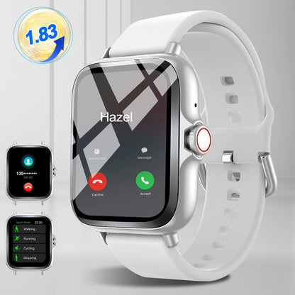 Smart watch with full touch screen, call, message reminder, compatible with iPhone/android mo