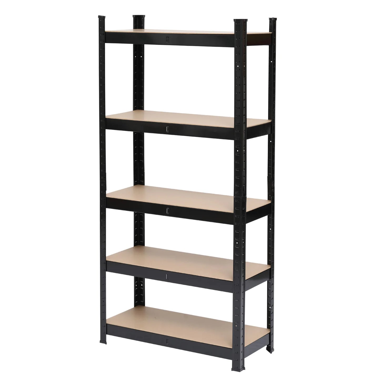 5 Tier Heavy Duty Black Metal Shelving Garage Storage