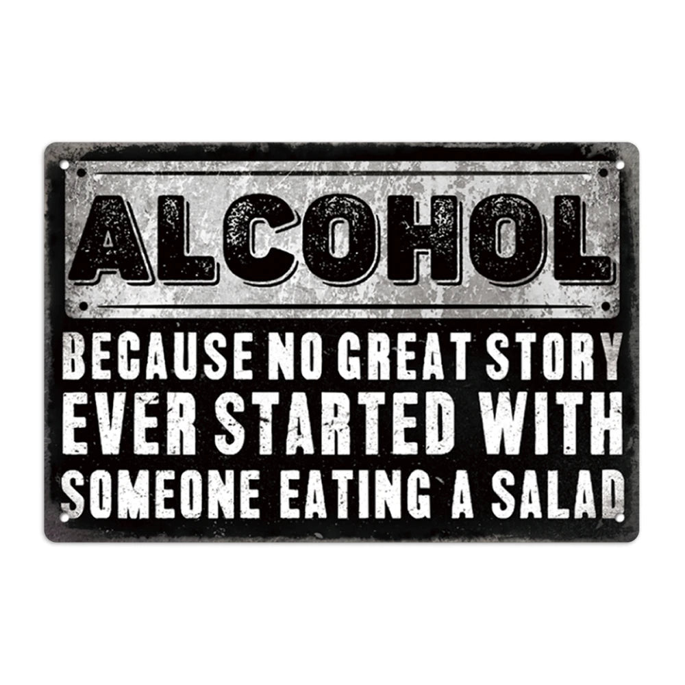 Alcohol Metal Signs  Plaque  Wall Art f
